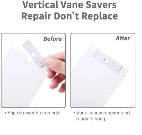 BFDYY Vertical Blind Repair Vane Saver Set of 12 (White-12pcs),BFDYY-001 in Saudi Arabia