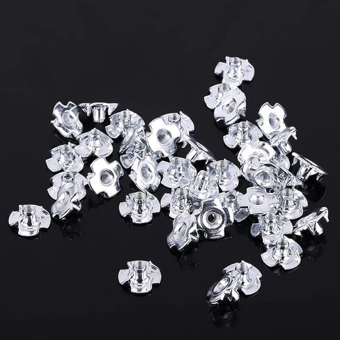 صامولة عمياء 3 مم من الفولاذ الكربوني T صامولة بأربعة صواميل لأثاث النجارة (M3X50Pcs) (M3 (50 قطعة/الحزمة)) in Saudi Arabia