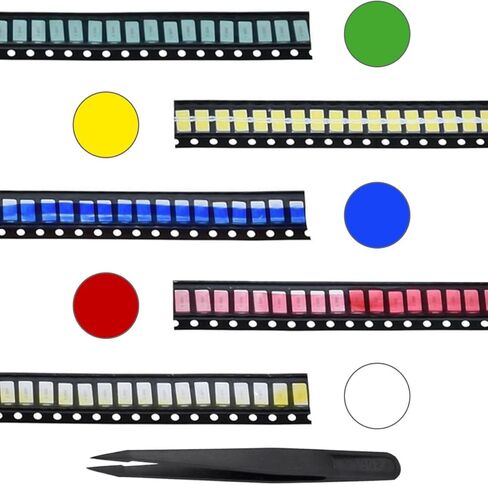 DAOKAI SMD LED الثنائيات 5730,6000K رقاقة الثنائيات الباعثة للضوء (5.7x3.0 مم DC 3V 150mA 0.5W 50-55LM) مكونات إلكترونية للإضاءة فائقة السطوع - 200 قطعة in Kuwait