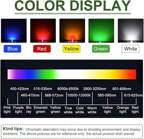 DAOKAI SMD LED الثنائيات 5730,6000K رقاقة الثنائيات الباعثة للضوء (5.7x3.0 مم DC 3V 150mA 0.5W 50-55LM) مكونات إلكترونية للإضاءة فائقة السطوع - 200 قطعة in Kuwait