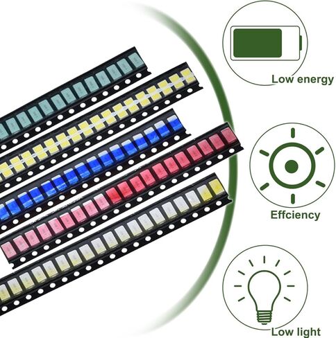 DAOKAI SMD LED الثنائيات 5730,6000K رقاقة الثنائيات الباعثة للضوء (5.7x3.0 مم DC 3V 150mA 0.5W 50-55LM) مكونات إلكترونية للإضاءة فائقة السطوع - 200 قطعة in Kuwait