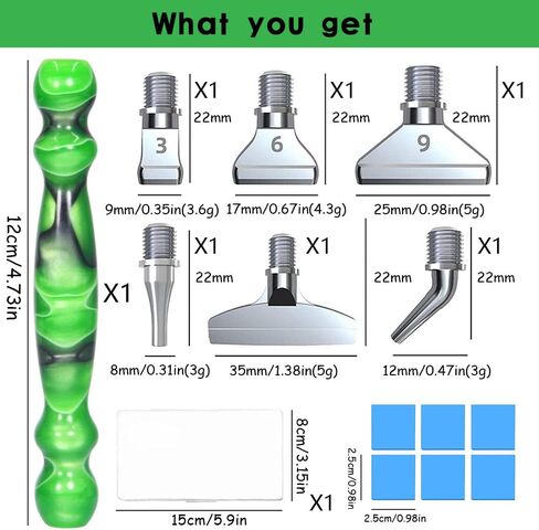 Praise V Do Diamond Painting Pen Kit - 7D Resin Pen with Metal Placer, Stylus Drill for Nail Art & Decoration in Kuwait