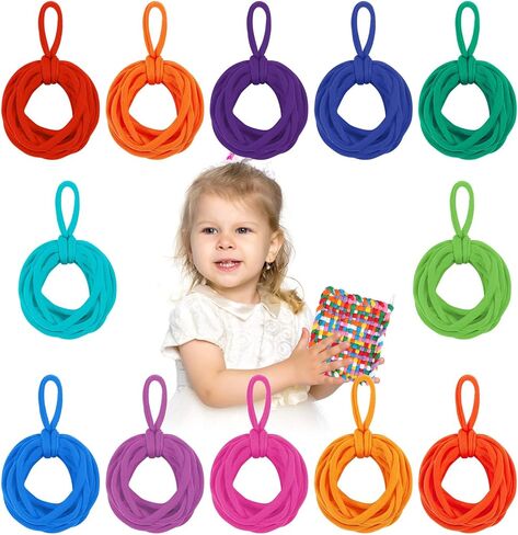 حلقات BENBO Loom Potholder، 192 قطعة حلقات حرفية منسوجة متعددة الألوان مقاس 7 بوصات مع 1 قطعة خطاف كروشيه لمستلزمات الحرف اليدوية in Kuwait