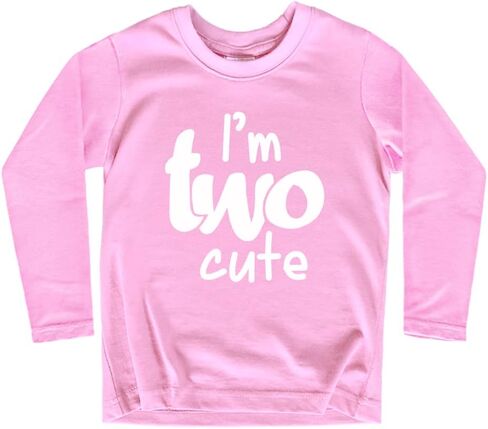 First Birthday 2nd Birthday Outfits for Toddler Girls Im Two Cute Shirt 1 Year Baby one 2 Year olds Second in Saudi Arabia