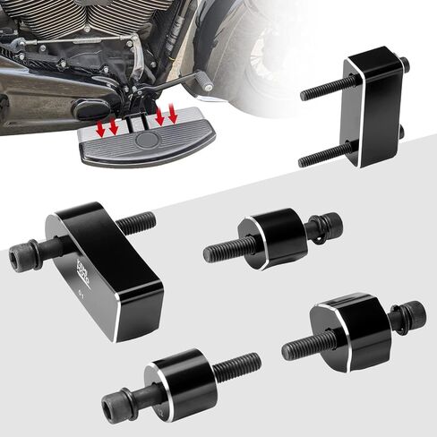 مجموعة موسعات لوحة الأرضية للسائق من KEMIMOTO مقاس 2.54 سم متوافقة مع موديلات 2018+ Softail FL التراثية الكلاسيكية Fat Boy Deluxe Sport Glide Softail Slim تتضمن البراغي والفواصل in Saudi Arabia