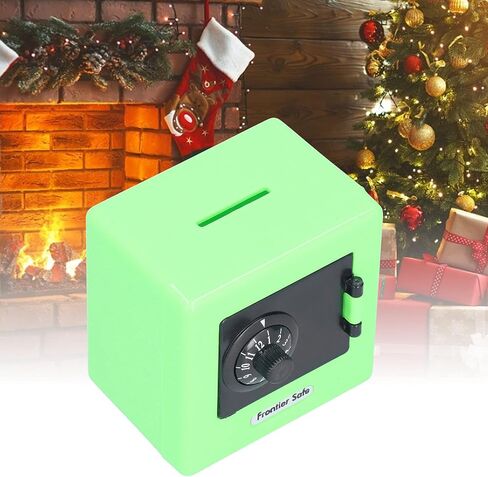 Safe Coin Cash Banks, Stylish Simple Money Saving Box Coin Slot Invariable Password Coded Lock for Daily Use(Green) in Saudi Arabia