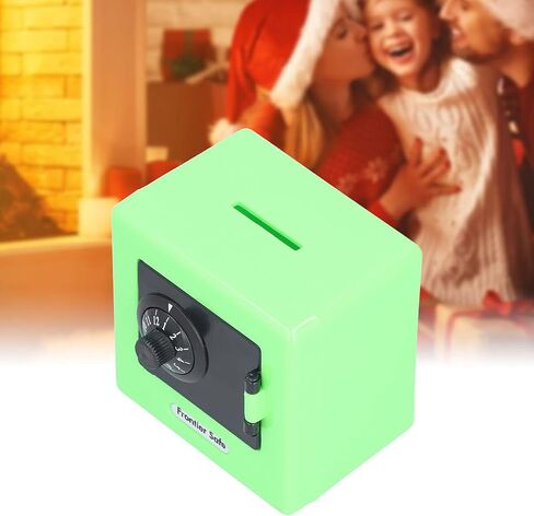 Safe Coin Cash Banks, Stylish Simple Money Saving Box Coin Slot Invariable Password Coded Lock for Daily Use(Green) in Saudi Arabia