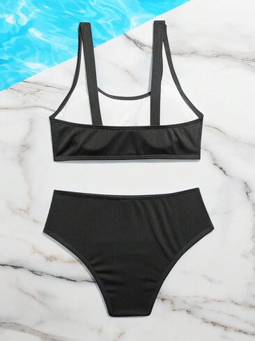 RoseSeek Girl's 2 Piece Swimsuits Bikini Set Spaghetti Strap High Waisted Bathing Suit Cute Bikini Set in Saudi Arabia