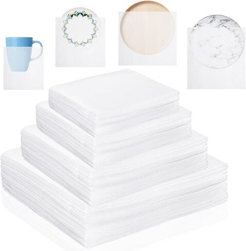 Zubebe 200 Pack Cushion Foam Pouches 4 Sizes Packing Foam Dish Packing Moving Supplies Pouches Cushioning with Fragile Labels(14 x 14 In, 12 x 12 In, 12 x 7.5 In, 7.5 x 7.5 in) in Saudi Arabia
