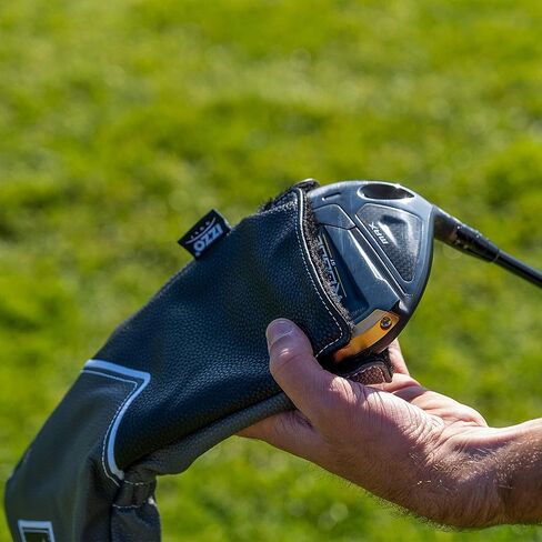غطاء رأس IZZO Golf Premium Driver رمادي/أسود - غطاء رأس متين لسائقي الجولف من جلد البولي يوريثان in Saudi Arabia