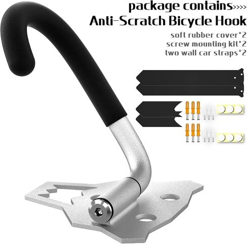WEWOD Bike Rack Garage Wall Mount Bike Hanger,Bike Hooks for Garage Wall Bike Storage Bicycle Vertical System for Garage Indoor- Easily Hang/Detach - Holds up to 300 lb with Screws in Saudi Arabia