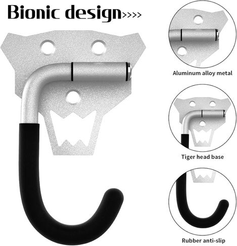 WEWOD Bike Rack Garage Wall Mount Bike Hanger,Bike Hooks for Garage Wall Bike Storage Bicycle Vertical System for Garage Indoor- Easily Hang/Detach - Holds up to 300 lb with Screws in Saudi Arabia