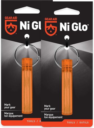 GEAR AID Ni Glo، سلسلة مفاتيح متوهجة مقاس 2 بوصة للتخييم والغوص والصيد الليلي in Kuwait