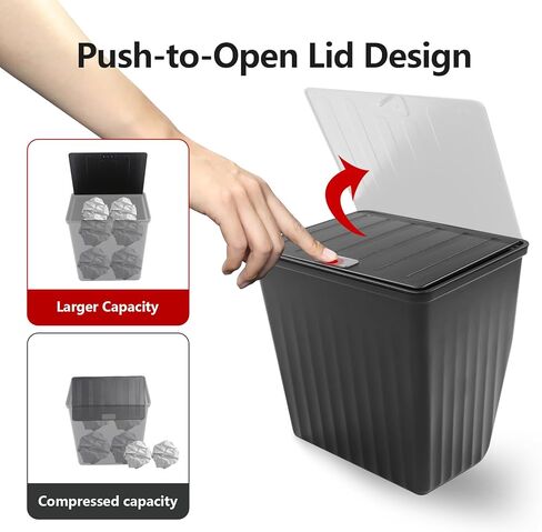 سلة المهملات الخلفية من BEEGROW لسيارة Tesla Model Y 2023 2022 2021، صندوق تخزين للمقعد الخلفي بسعة أكبر وتصميم غطاء يمكن فتحه، ملحقات داخلية من طراز Tesla Model Y in Kuwait