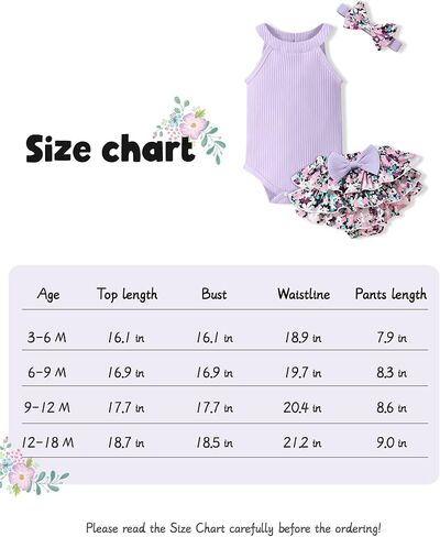 oklady Baby Girl Clothes Romper Top Floral Short with Headband Cute Summer Baby Girl Outfits 3Pcs Clothing Sets in Kuwait