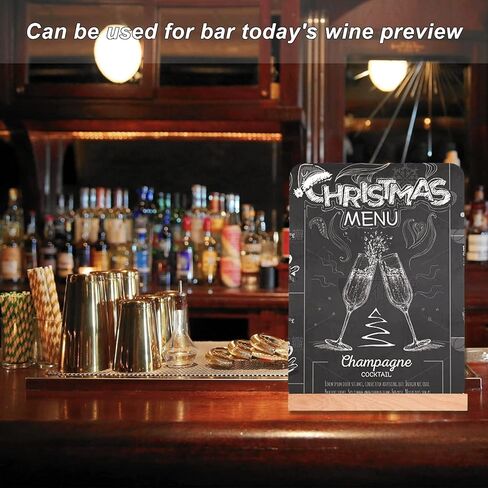 لوحة رسائل لافتة سبورة قابلة لإعادة الاستخدام من Fujinzhu - سبورة طباشير مقاس 11.7 بوصة × 8.3 بوصة، لوحة طباشير مزدوجة الجوانب للاستخدام الخشبي، لوحة سوداء سهلة المسح في اليوم الأول من المدرسة، لافتات سبورة صغيرة مع حامل in Kuwait