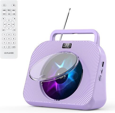 Gueray CD Player Bluetooth CD Player for Home with Speakers Dual Portable CD Players with Radio Timer Display Desktop Audio Boombox Support Sleep Music & Timer USB AUX TF Card Playback in Saudi Arabia