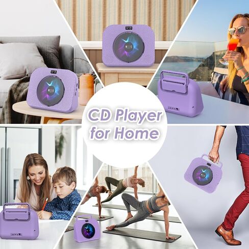 Gueray CD Player Bluetooth CD Player for Home with Speakers Dual Portable CD Players with Radio Timer Display Desktop Audio Boombox Support Sleep Music & Timer USB AUX TF Card Playback in Saudi Arabia