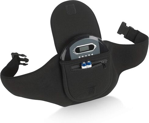 Deluxe Portable CD Player Holder Case with Belt - Black - for Exercise, Yoga, Hiking or Biking in Saudi Arabia