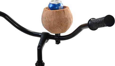 Cruiser Candy Coconut Bicycle Drink Holder, Can Holder, EBike Coffee Cup Holder, Bike Cell Phone Holder Beach Cruiser Water Bottle Holder. 100% Natural Hand Carved Sizes Vary (Flowers) in Saudi Arabia