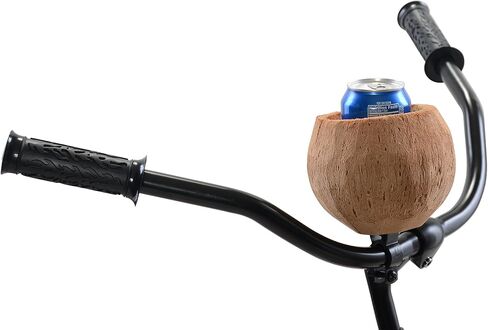 Cruiser Candy Coconut Bicycle Drink Holder, Can Holder, EBike Coffee Cup Holder, Bike Cell Phone Holder Beach Cruiser Water Bottle Holder. 100% Natural Hand Carved Sizes Vary (Flowers) in Saudi Arabia