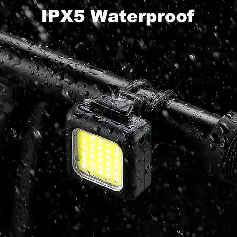 أضواء الدراجة SHEROSELF، أضواء الدراجة القابلة لإعادة الشحن USB الأمامية والخلفية، IPX5 إضاءة الدراجة المقاومة للماء، المصباح الأمامي المثالي للدراجة والضوء الخلفي للركاب على الطرق الجبلية وركوب الدراجات الليلية in Kuwait