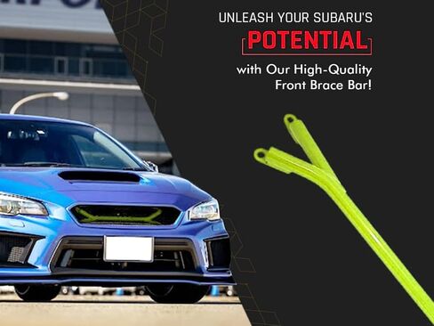 الملحقات الخارجية - قضيب دعامة أمامي من الألومنيوم متوافق مع طلاء سوبارو WRX STI باللون الأصفر النيون موديل 2015-2021 in Saudi Arabia