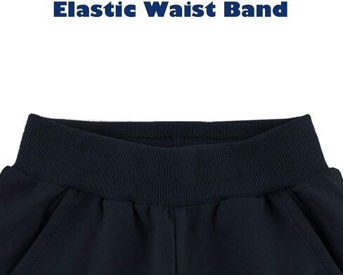 Looching 2 Pack طفل رضيع الأولاد سراويل قطنية الصلبة عادية سحب على عداء ببطء مع جيوب بنطلون طويل للأطفال الأطفال in Kuwait