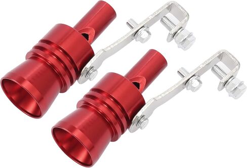 X AUTOHAUX 2pcs XL Size Car Turbo Whistle Aluminum Alloy Universal Turbo Sound Exhaust Muffler Pipe Whistle Car Roar Maker Blue in Saudi Arabia