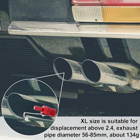 X AUTOHAUX 2pcs XL Size Car Turbo Whistle Aluminum Alloy Universal Turbo Sound Exhaust Muffler Pipe Whistle Car Roar Maker Blue in Saudi Arabia