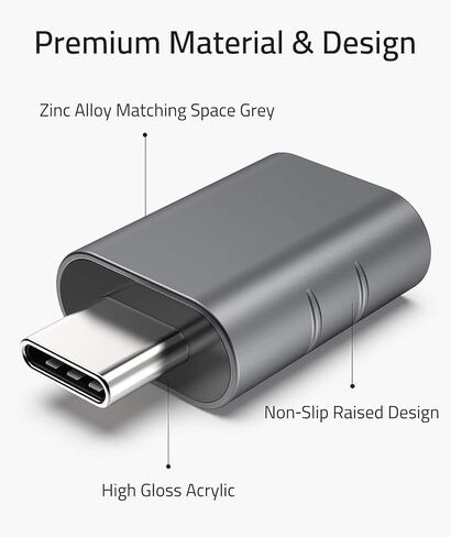 CASPERi Type C to USB 3.0 Adaptor 3 Pack, USB C to USB Adapter Type C OTG Convertor for MacBook Air Pro 2020 iMac iPad mini 6 Pro 2021 Dell XPS and more Type C Devices in Saudi Arabia