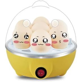 Egg Cooker, 110V 150W Electric Hard Boiled Egg Cooker with Anti-Dry Burning, Kitchen Egg Steaming Breakfast Machine, Household Rapid Egg Cooker with Automatic Power-Off for 6 Eggs in Kuwait