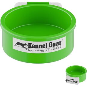 Dog Crate Water Bowl No Spill, 20oz Food-Grade Polypropylene Feeder, Secure Crate Mount with Covered Parts, Travel-Ready & Easy to Clean (Grey) in Saudi Arabia