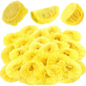 100 Pcs Yellow Lemon Nets for Squeezing, Disposable Lemon Covers for Squeezing Juice & Filtering Seeds, Elastic Mesh Wraps for Citrus Wedges in Kuwait