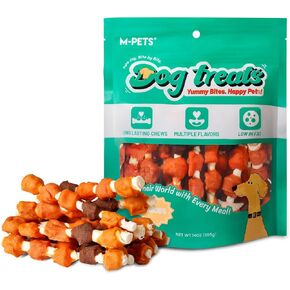 M-PETS Chicken Wrapped Dog Treats 30 pcs Rawhide Chews Sticks, Puppy Training Treat, Snacks for Small and Medium Dogs in Kuwait