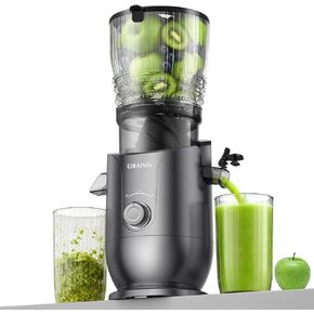 Juicer Machines with 5.8" Large Feed Chute, 400W Cold Press Juicer for Whole Vegetables and Fruits, Slow Masticating juicer Easy to Clean Juice Extractor Machine High Juice Yield in Kuwait