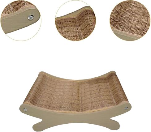 Raised Cat Sofa Bed Indoor Cats Lying Couch Kitten Scratching Bed Plush Lounger Furniture- Polyester in Saudi Arabia