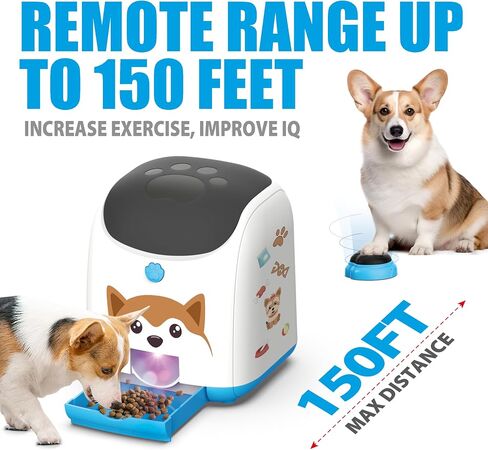 Dog Puzzle Feeder Toy – Remote Control Automatic Treat Dispenser with Light, Interactive IQ Training Slow Feeder, Large Capacity for All Dog Breeds in Saudi Arabia
