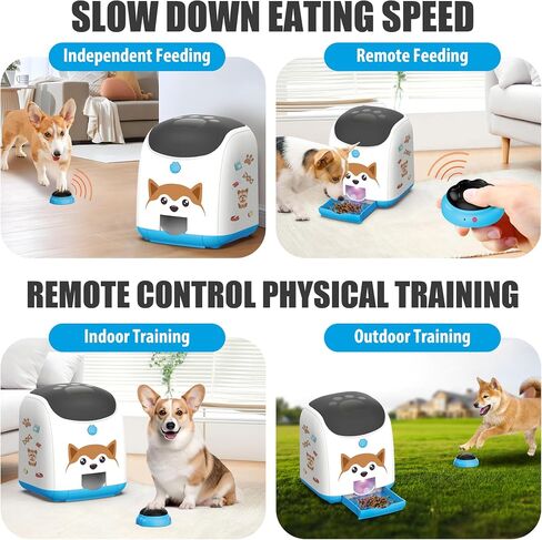 Dog Puzzle Feeder Toy – Remote Control Automatic Treat Dispenser with Light, Interactive IQ Training Slow Feeder, Large Capacity for All Dog Breeds in Saudi Arabia