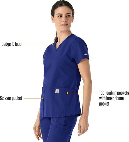 قميص Carhartt Women's Cross-Flex Women's Media Scrub Top in Saudi Arabia