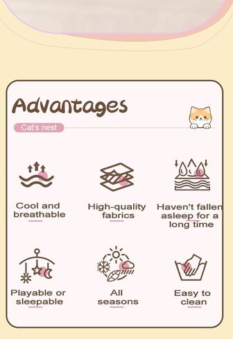 Cat Cave for Pet Cat House with Fluffy Ball Hanging and Scratch Pad A Foldable Cat Bed Suitable for Use in All Seasons Front Circular Opening（Khaki） in Saudi Arabia