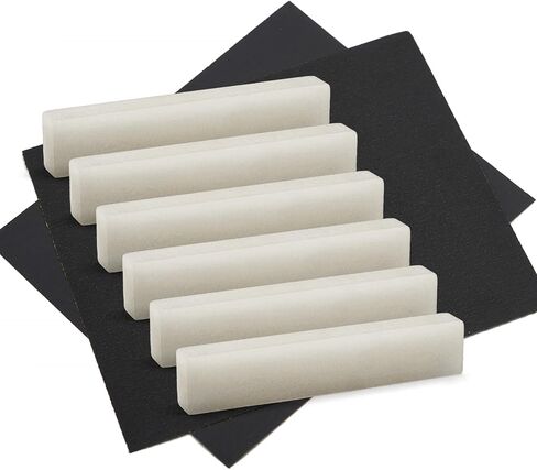 6 String Acoustic Guitar Bone Bridge Saddle and Nut Made of Real Bone (2 set Acousitc Bone Saddle and Nut) in Kuwait