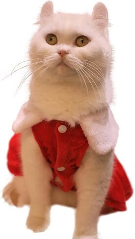 Dog Christmas Dress,Christmas Clothes for Small Dogs Girl Puppy Cat in Kuwait