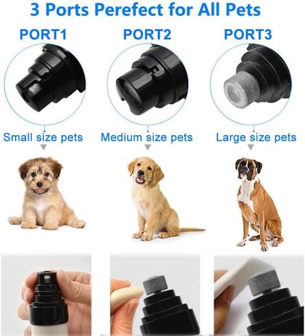 Silent Groom Pro، مطحنة أظافر Silent Groom Pro، 2025 أداة تشذيب أظافر الحيوانات الأليفة القابلة لإعادة الشحن عبر USB كتم الصوت، أداة تشذيب تجميل مخلب الحيوانات الأليفة، مجهزة بسرعتين، 3 منافذ، وبطارية طويلة، تشذيب مخالب آمنة في المنزل in Kuwait