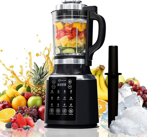 Glass Blenders for Kitchen with Tamper, Blender for Smoothies, Professional Blenders 1500W Motor, 9 Adjustable Speeds, 14 Preset Programs, High-Speed Heating Blender for Nut Milk, Soups, Sauces & More in Saudi Arabia