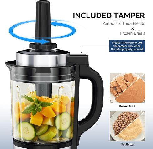 Glass Blenders for Kitchen with Tamper, Blender for Smoothies, Professional Blenders 1500W Motor, 9 Adjustable Speeds, 14 Preset Programs, High-Speed Heating Blender for Nut Milk, Soups, Sauces & More in Saudi Arabia