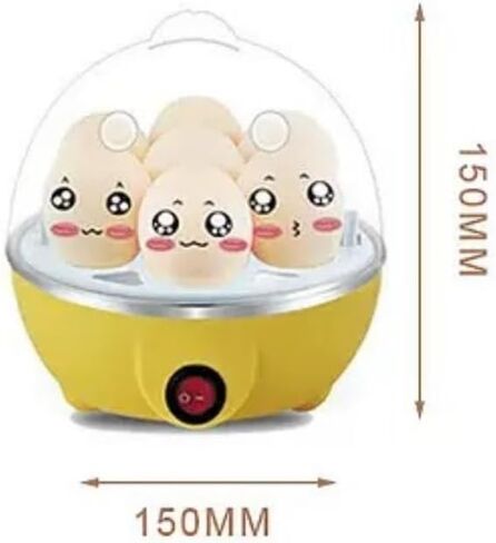 جهاز طهي البيض، جهاز طهي البيض المسلوق الكهربائي بقدرة 110 فولت 150 وات مع مضاد للحرق الجاف، آلة إفطار تبخير بيض المطبخ، جهاز طهي البيض السريع المنزلي مع إيقاف تشغيل تلقائي لـ 6 بيضات in Kuwait
