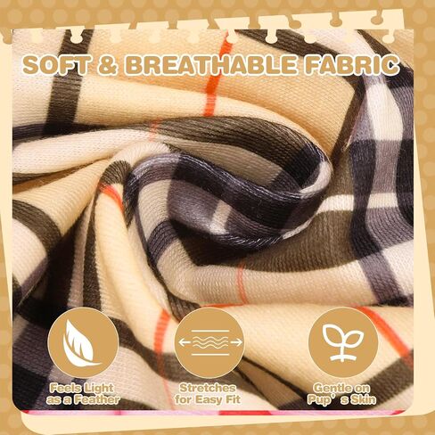 BINGPET Dog Dress for Small Dogs Girl,Classic Plaid Small Dog Clothes Cat Dress with Cute Bow Decor,Chihuahua Yorkie Pomeranian Puppy Kitten Dresses Outfit for Birthday Wedding Holiday(Plaid,M) in Saudi Arabia