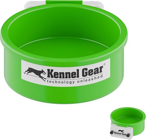Dog Crate Water Bowl No Spill, 20oz Food-Grade Polypropylene Feeder, Secure Crate Mount with Covered Parts, Travel-Ready & Easy to Clean (Grey) in Saudi Arabia