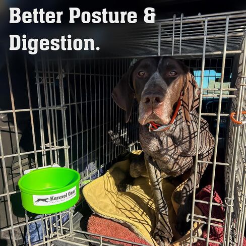 Dog Crate Water Bowl No Spill, 20oz Food-Grade Polypropylene Feeder, Secure Crate Mount with Covered Parts, Travel-Ready & Easy to Clean (Grey) in Saudi Arabia